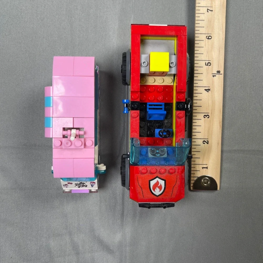 LEGO City 60319 Fire Truck Sanrio Hello Kitty Ice Cream Truck Toy Lot